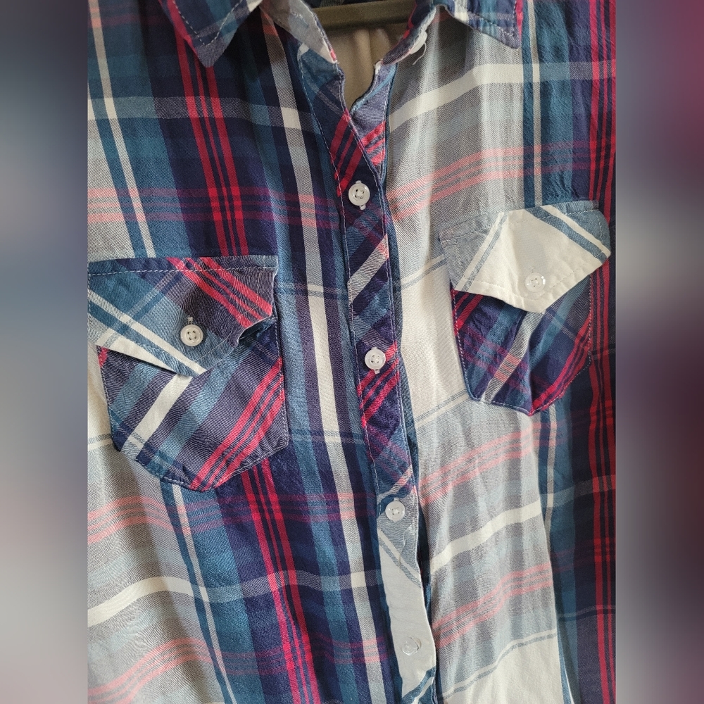 Rails - Carmen Button Down In Blue & Magenta - Si… - image 4